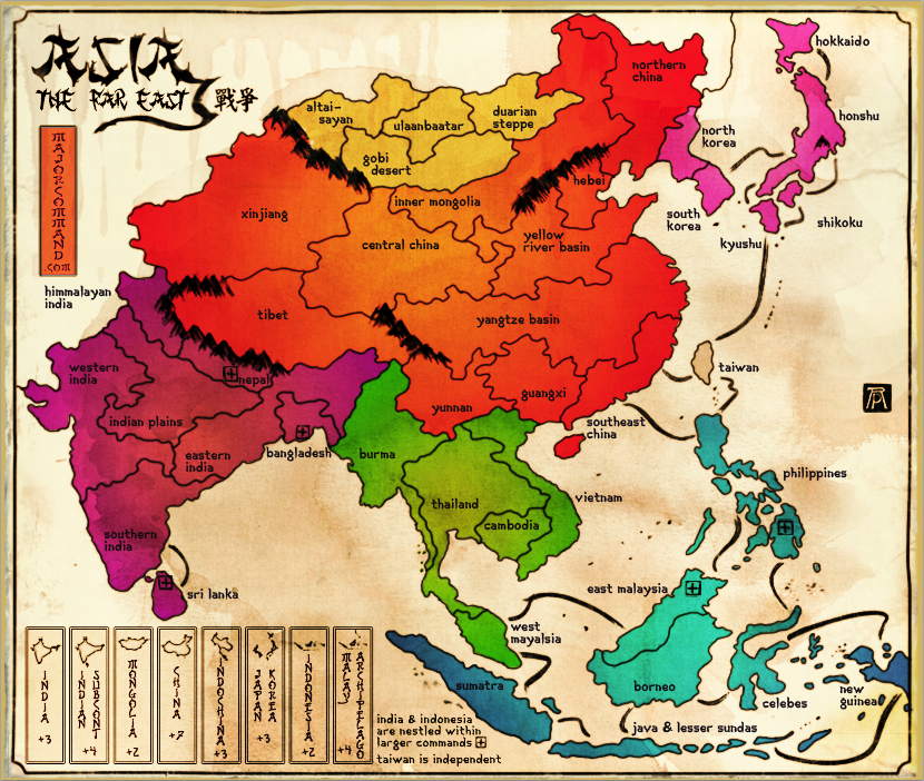 Asia Map The Far East