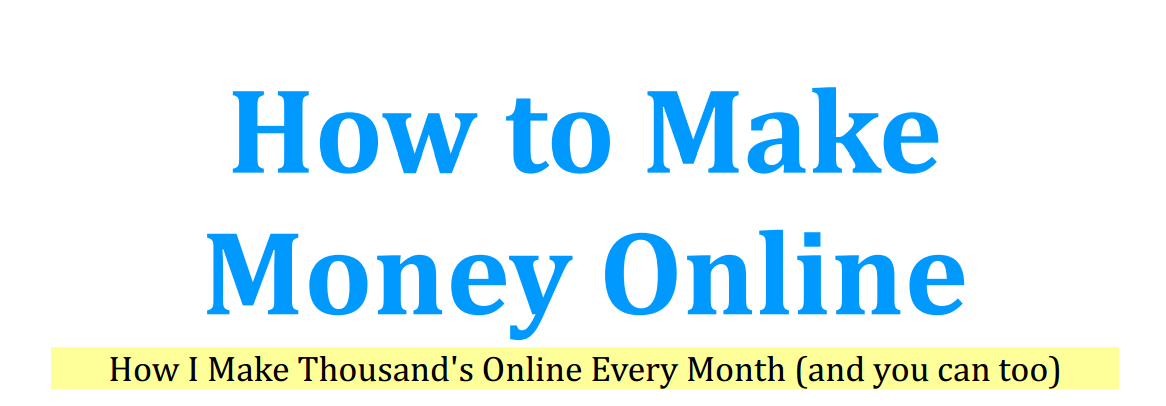 make money blogging pdf