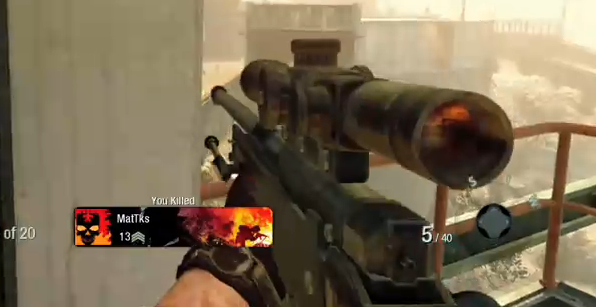 L96AW in Black Ops. My real life precision gun has a very similar stock and