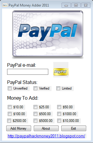 Paypal Money Adder