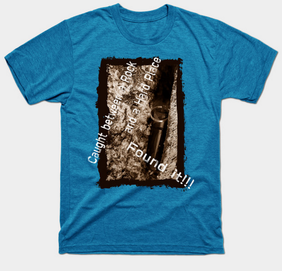 men's turquoise heather Found it! Cool Geocaching classic t-shirt