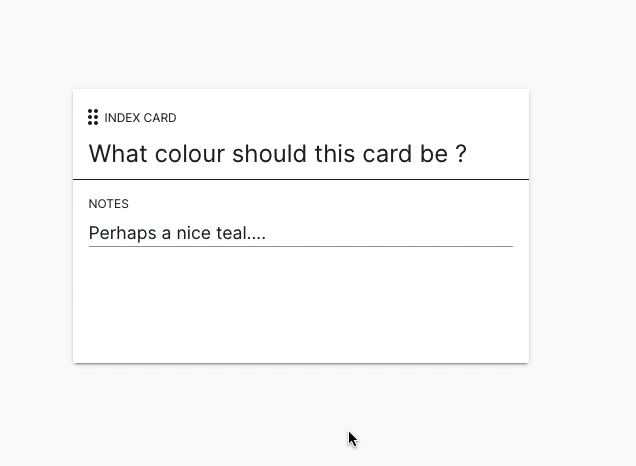 Change Index Card Color