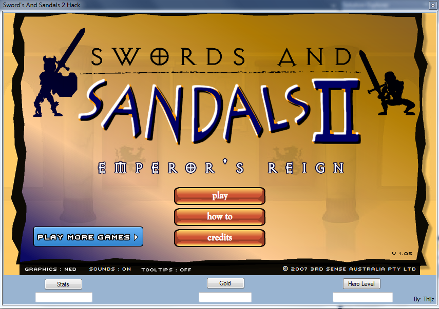Anholdelse vasketøj Unødvendig Release] Swords And Sandals 2 Hack/Trainer - MPGH - MultiPlayer Game  Hacking & Cheats