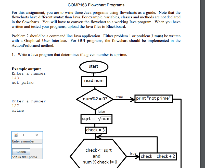 Solved: COMP163 Flowchart Programs For This Assignment, Yo ...