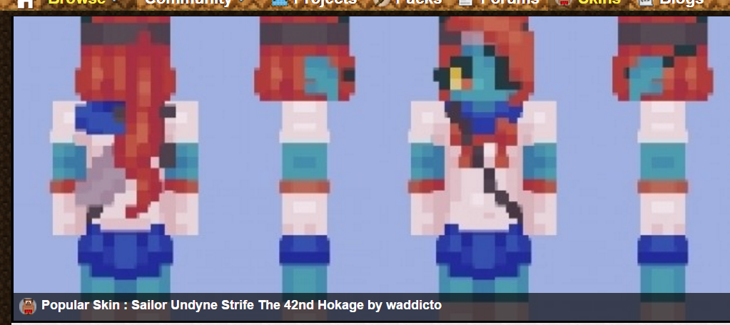 Sailor Undyne Strife The 42nd Hokage - popreel :o Minecraft Skin